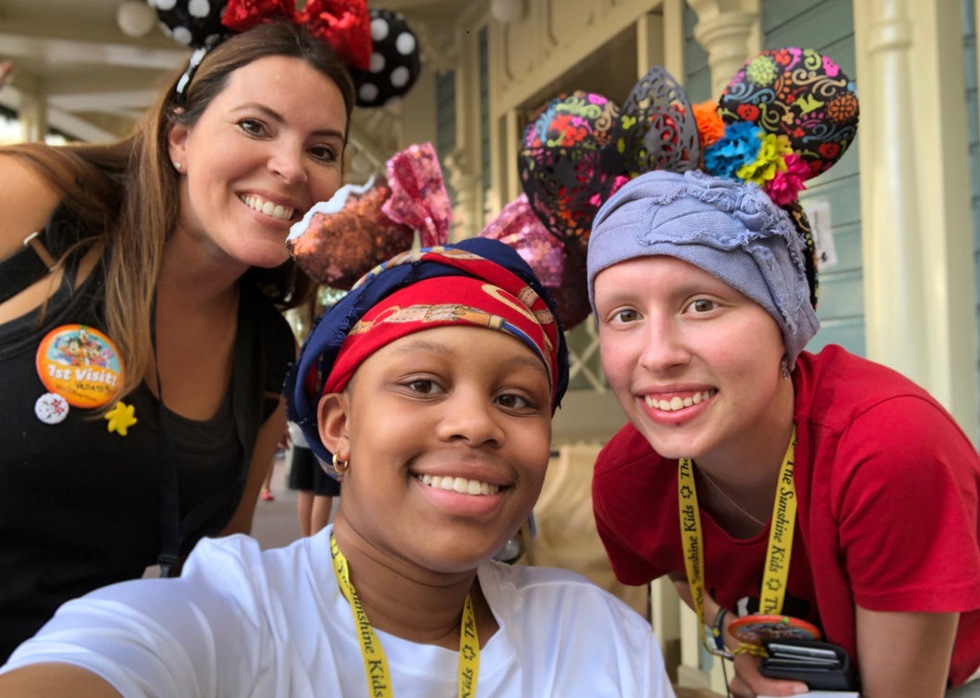 Sunshine Kids at Disney during the annual Orlando trip.